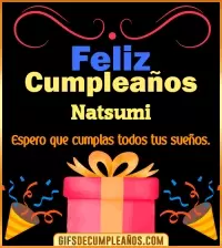 Mensaje de cumpleaños Natsumi